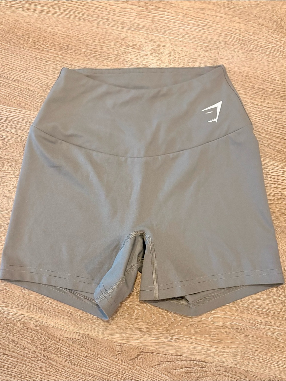 Gymshark Olive Green High-Waist Bike Shorts
